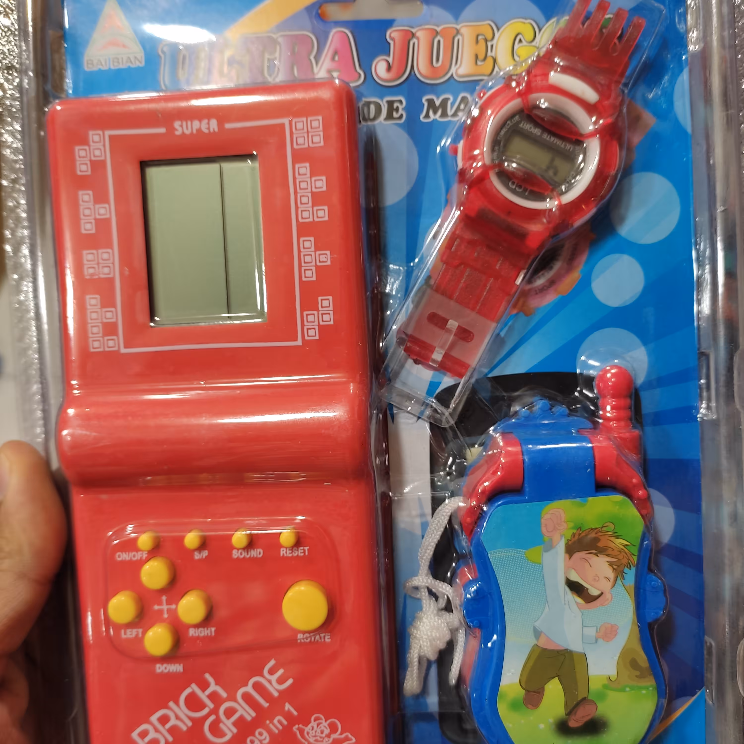 گیم اسباب بازی به همراه ساعت مچی و موبایل