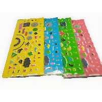 خط کش ژله ای ( شابلون اشکال) دو تیکه 20 سانت 12 عددی