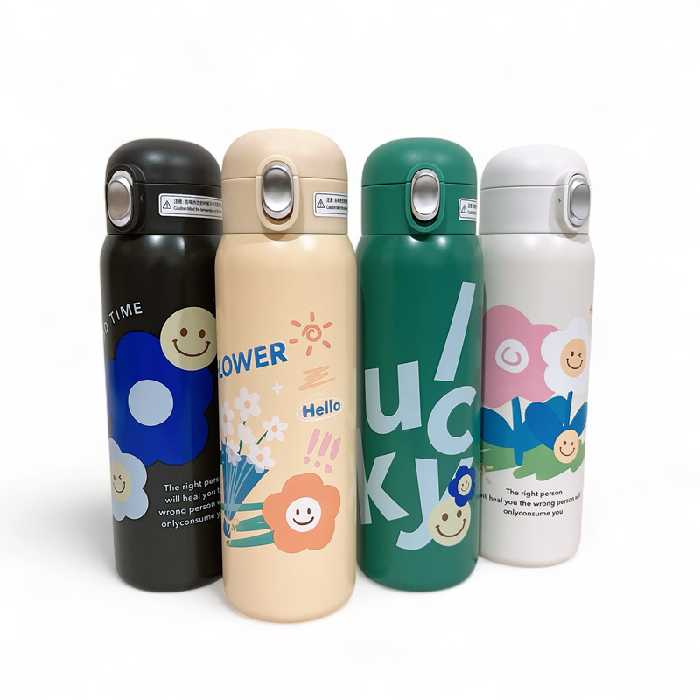 فلاسک نوشیدنی 460 میل طرح گل Lucky