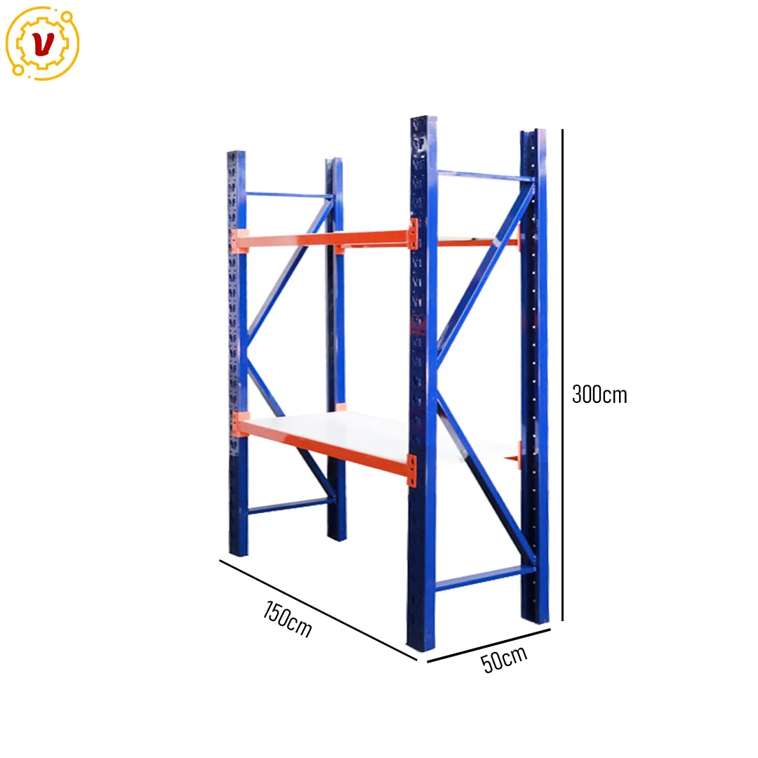 خرید و قیمت قفسه ایزی راک 2 طبقه سایز 150x50 ارتفاع 300 - قفسه‌بندی وکیلی