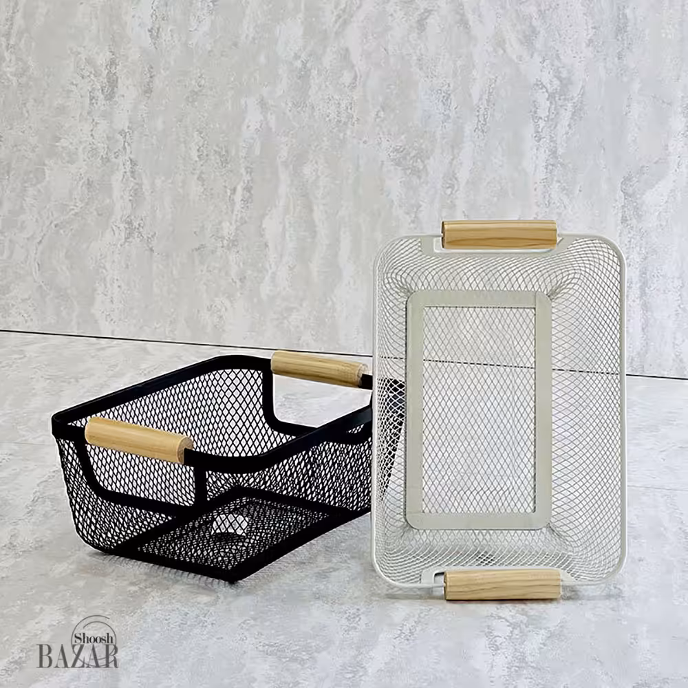 سبد نظم دهنده مستطیل فلزی سایز کوچک