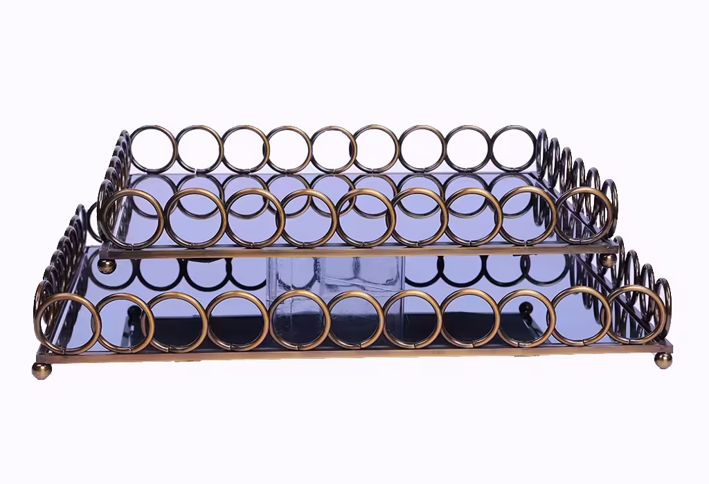 سینی آینه ای سالی نو مستطیل طرح المپیک