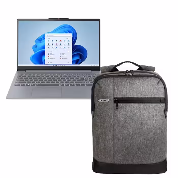 باندل لپ تاپ 15.6 اینچی لنوو مدل IdeaPad Slim 3 15IRU8-V (2024) i3/1315U/8GB/256GB SSD/Intel به همراه کیف لپ تاپ 15.6 اینچ نیلپر توریستر مدل تمین