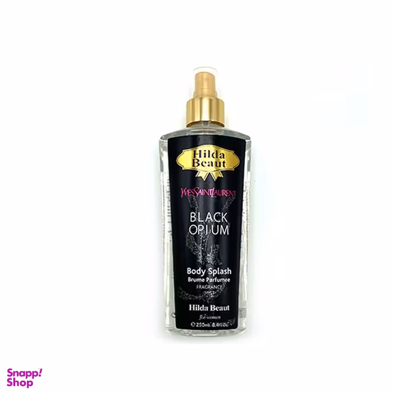 بادی اسپلش زنانه هیلدا بیوت (Hilda Beaut) مدل Ysl Black Opium حجم 250 میلی لیتر