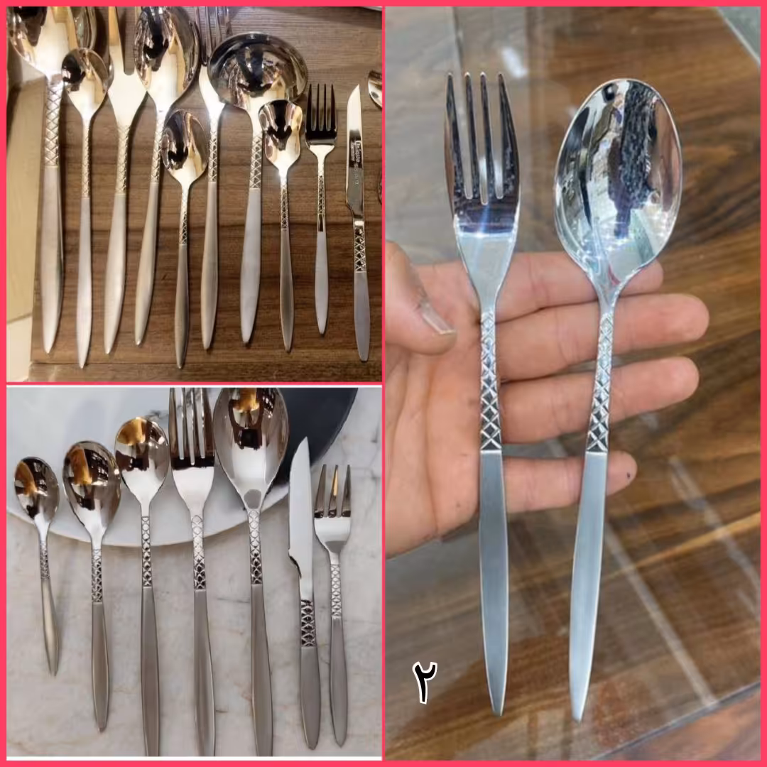 سرویس قاشق چنگال یونیک 120 پارچه در طرح های مختلف حک یونیک