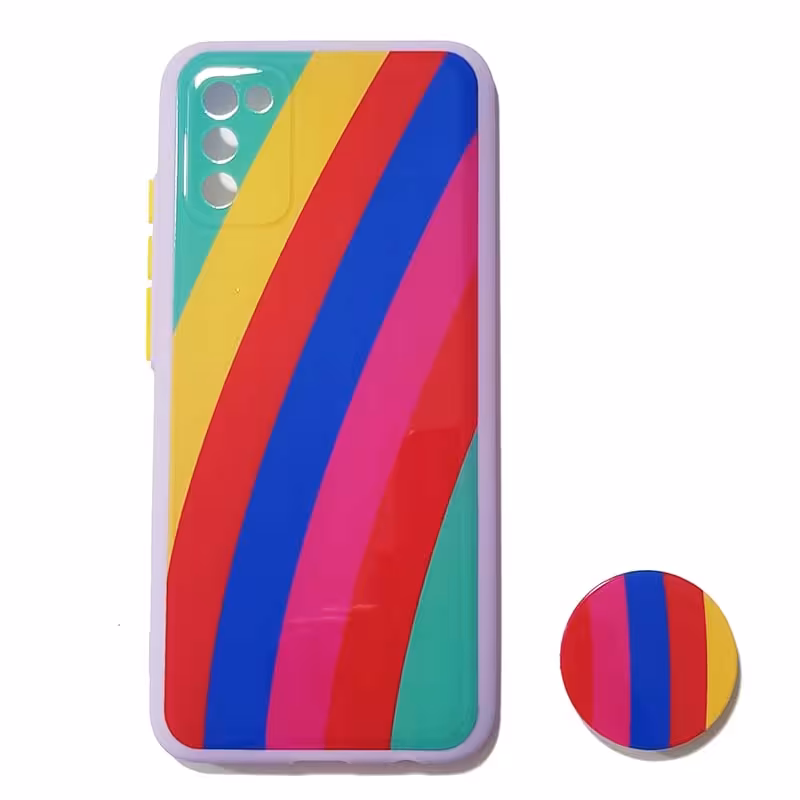 قاب رنگین کمونی پاپ سوکت دار سامسونگ SAMSUNG Galaxy A02S کد 3