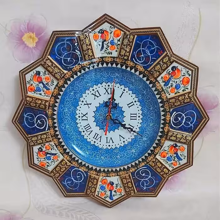 ساعت میناکاری خورشیدی با قطر بشقاب 20 سانتی