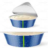 موکاپ ماست کوچک لایه باز | گرافیک با طعم تربچه