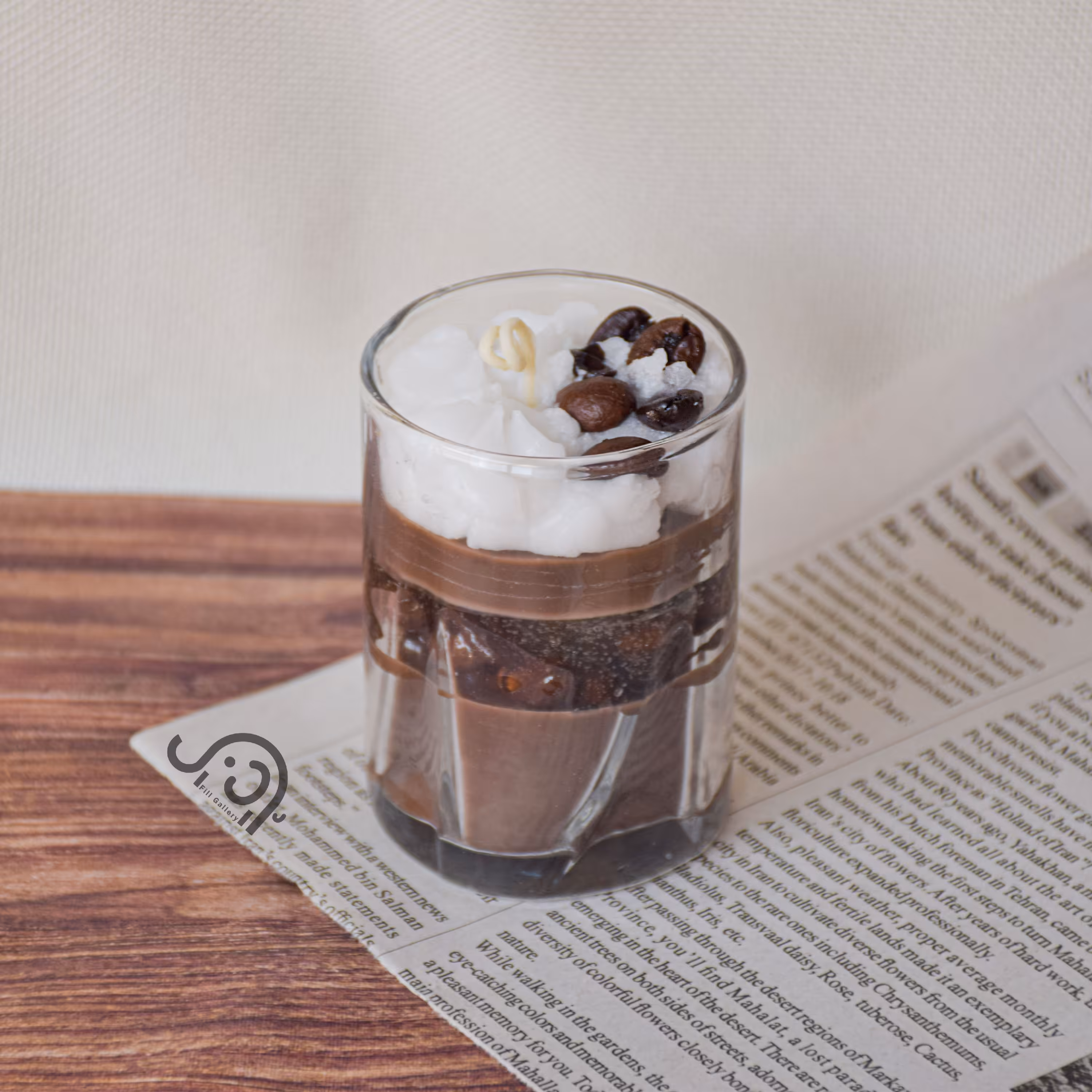 شمع لیوانی مدل دسر قهوه