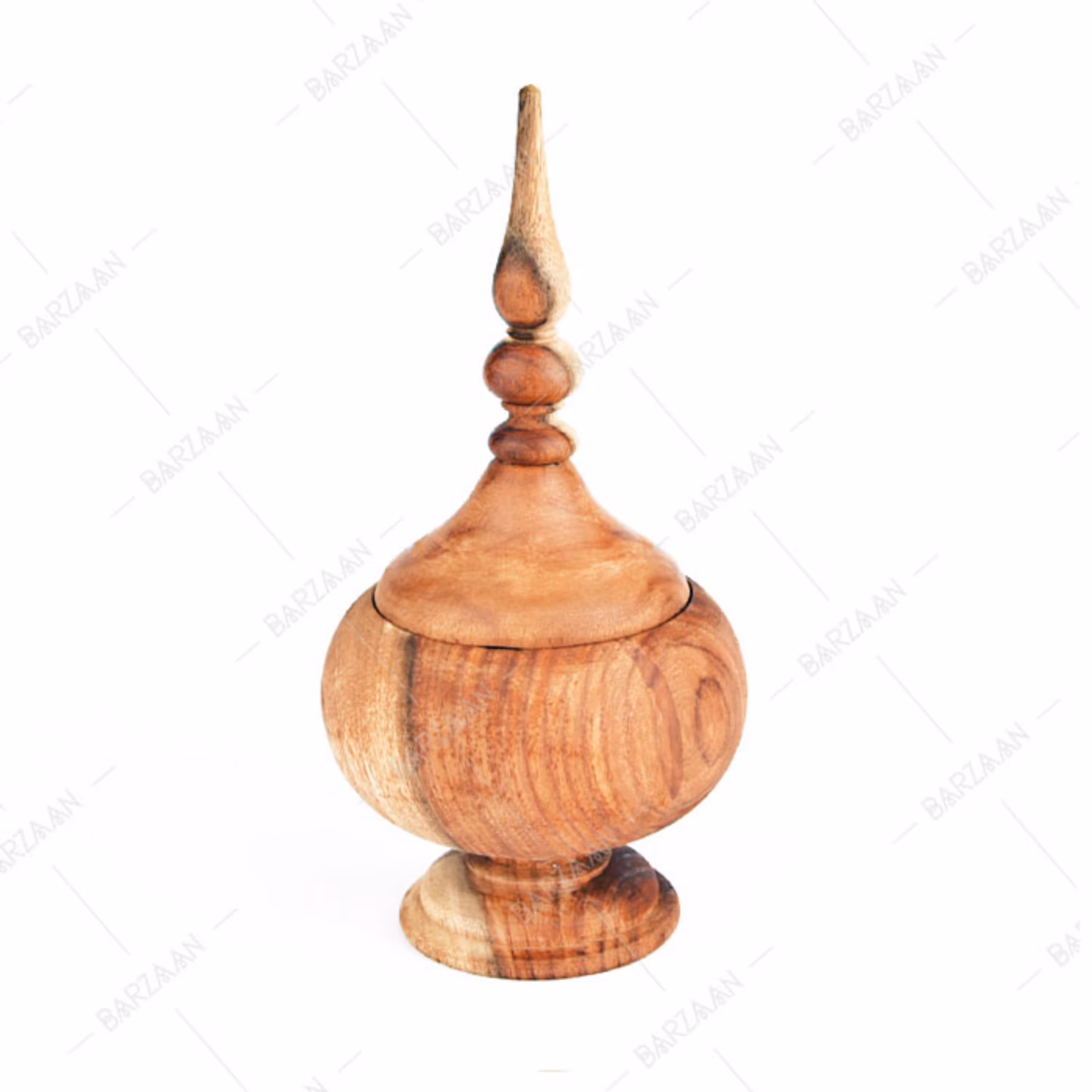 ظرف پذیرایی خراطی شده با چوب درخت شیشم