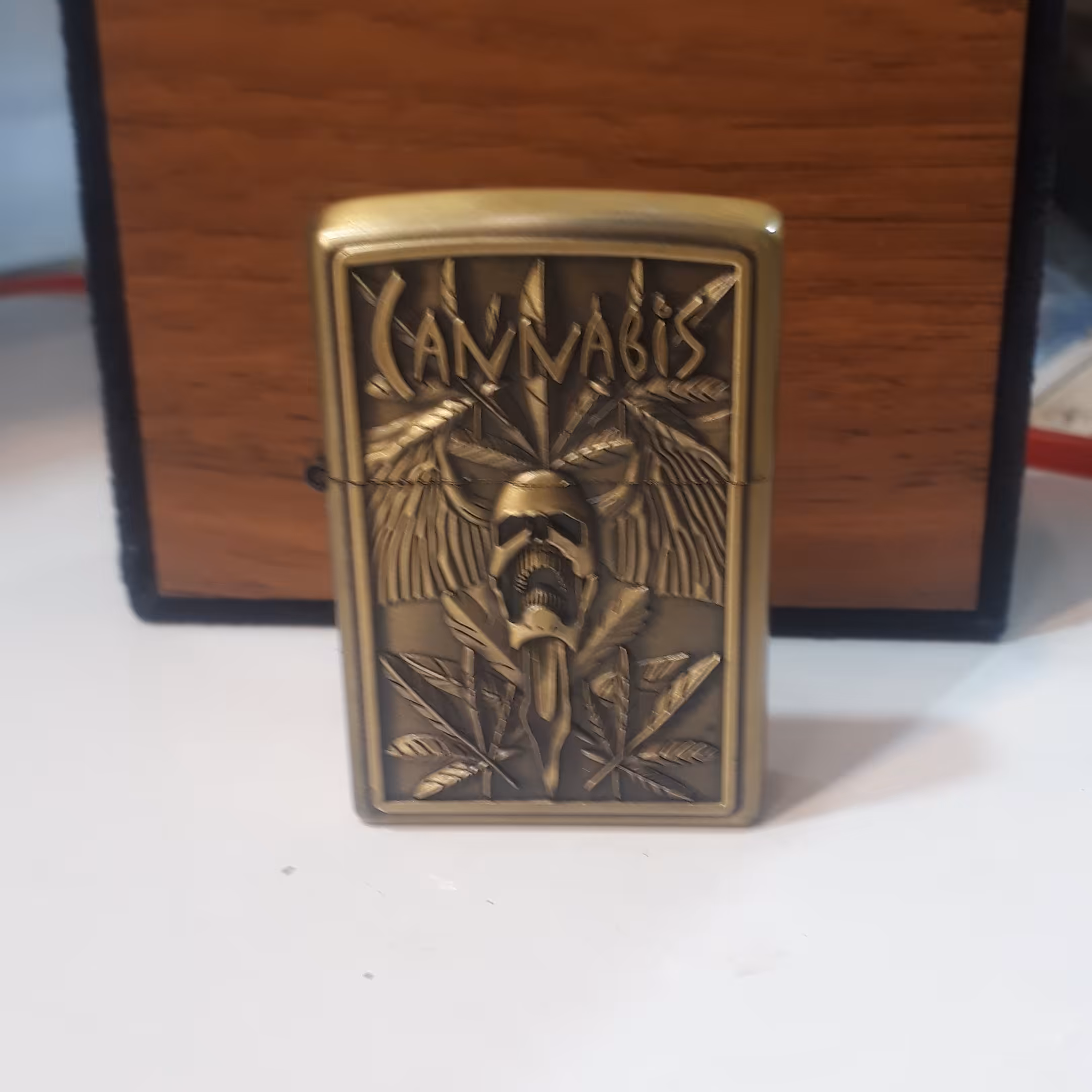 فندک زیپو طرح اسکلت03