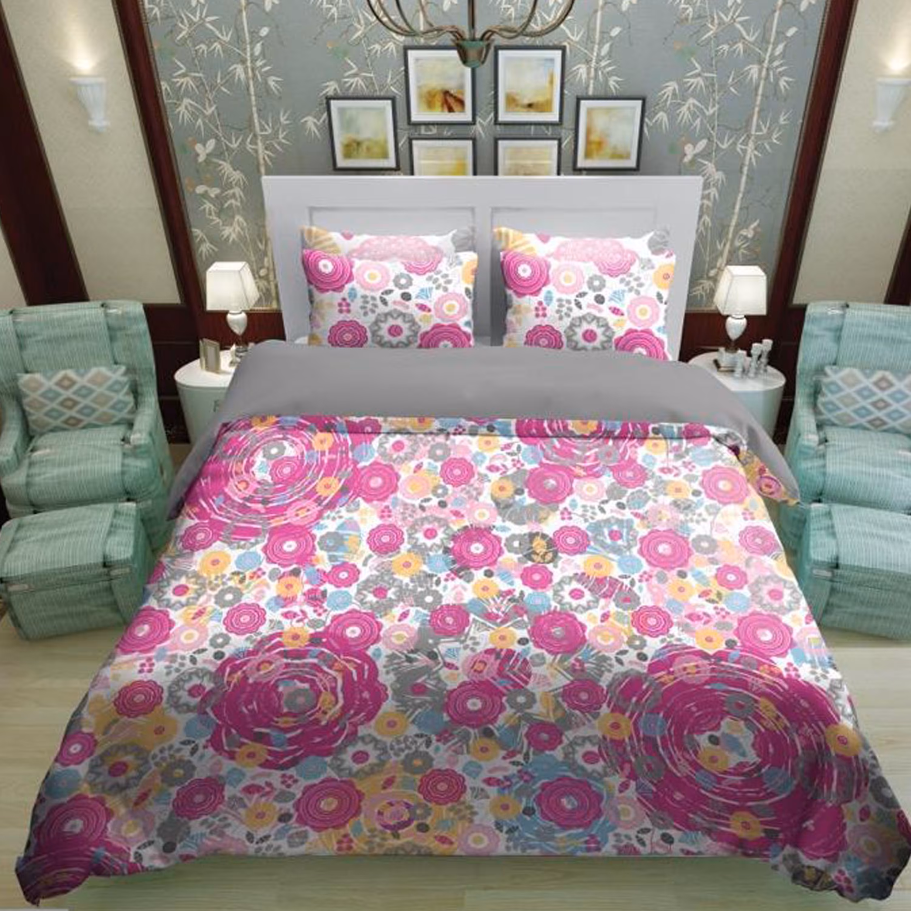 سرویس روتختی 1 نفره تنسل چاپی برندترک لند (Turk Land)  کد rs 535