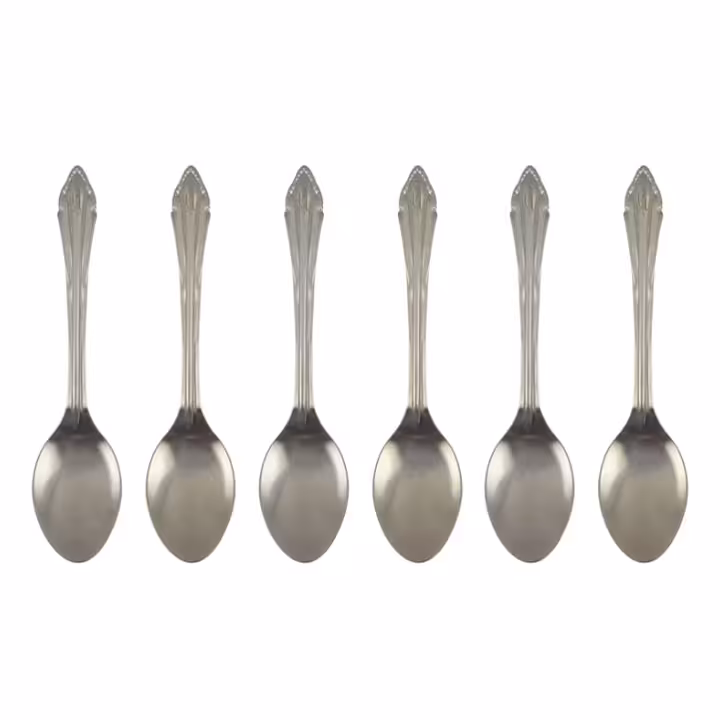 قاشق چای خوری 6 عددی استیل- ویکتوریا