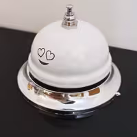 زنگ رومیزی مدل Ring سفید مناسب رستوران و کافی شاپ