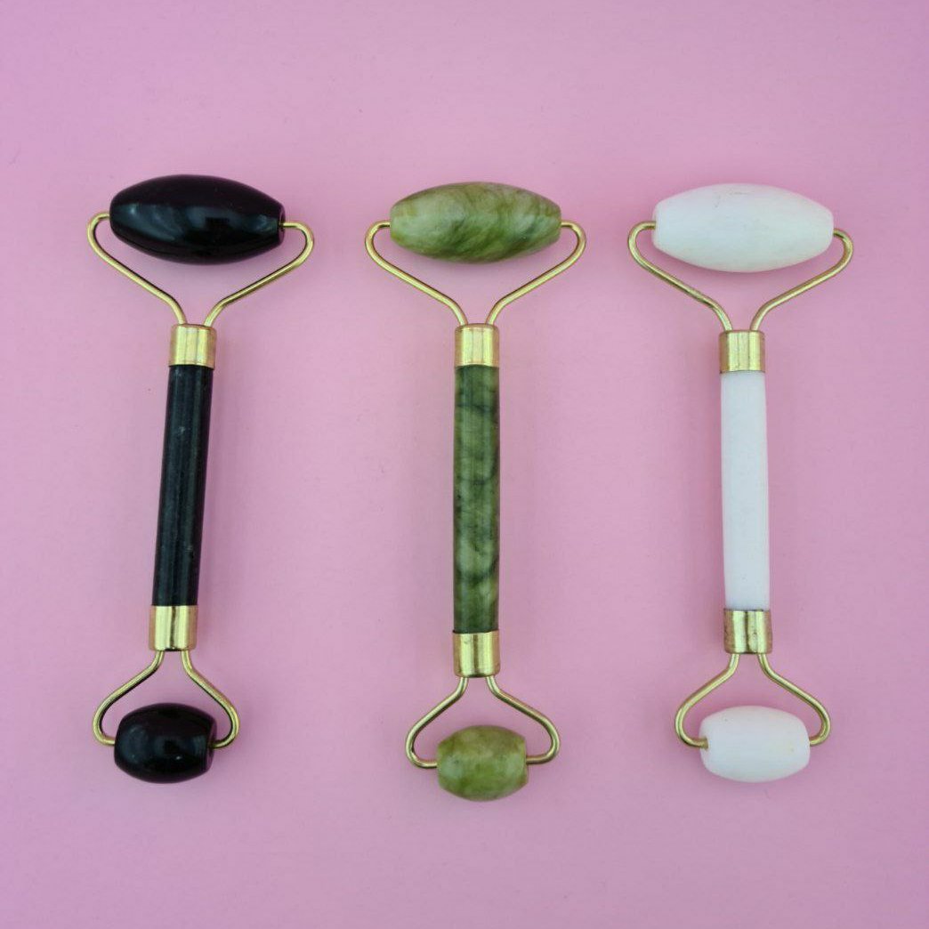 ماساژور صورت جیدرولر سنگ یشم جعبه دار  Jade Roller massager
