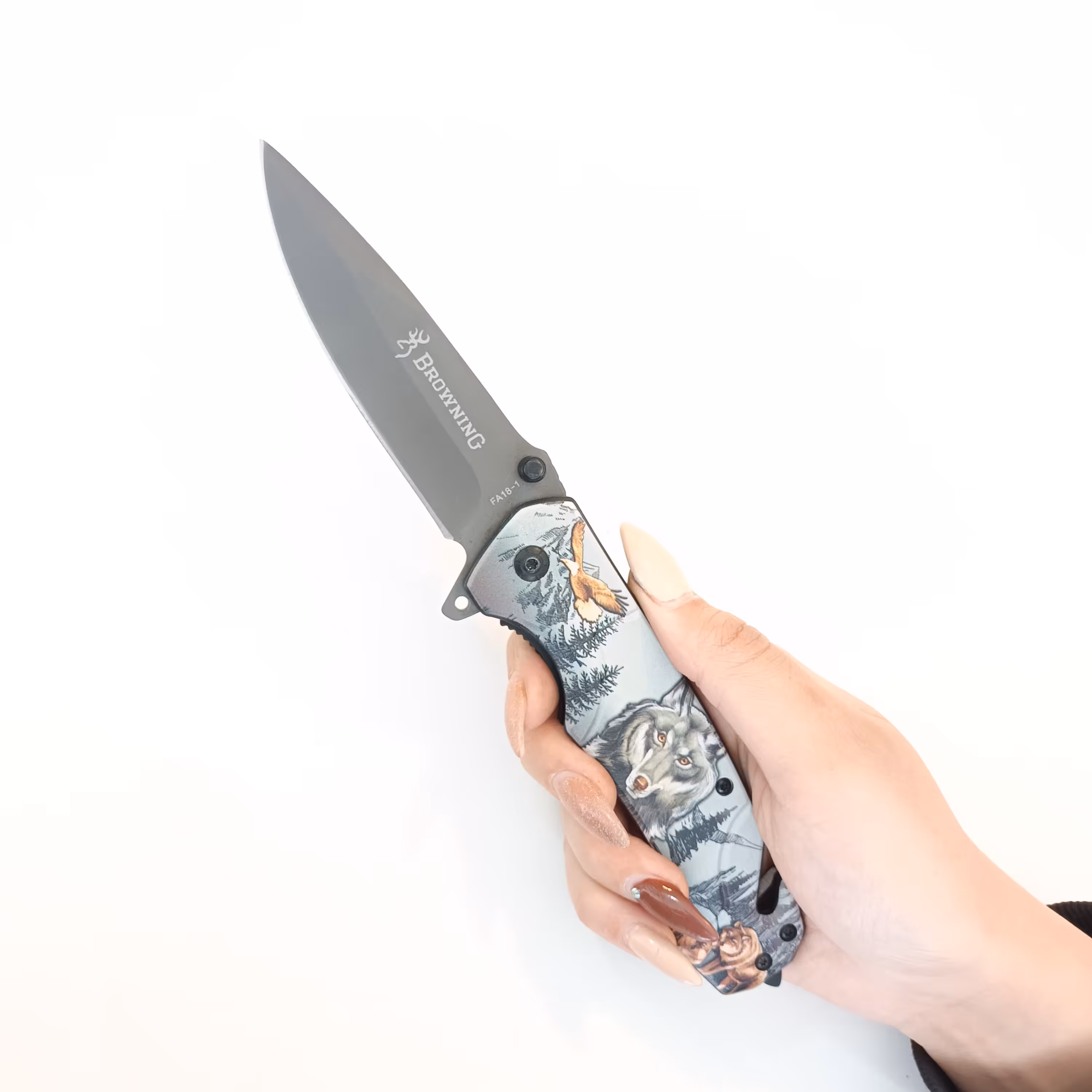 چاقوی برونینگ طرح حیوانات -کد147