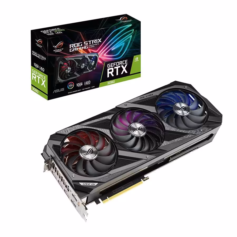 کارت گرافیک  ایسوس  مدل ROG STRIX RTX GAMING 3080 حافظه 10 گیگابایت
