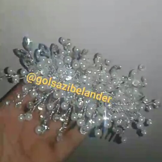 شونه شنیون ترکیبی کریستال و مروارید