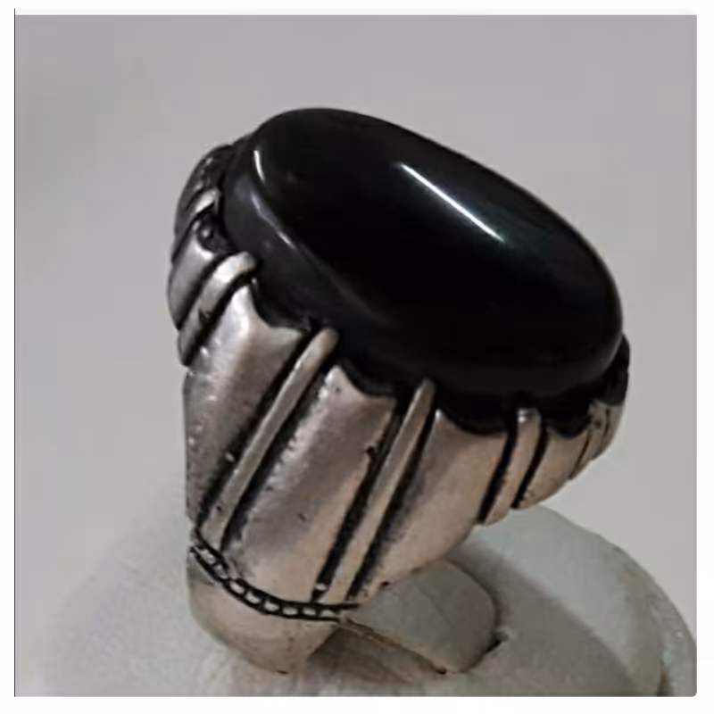 انگشتر عقیق دودی