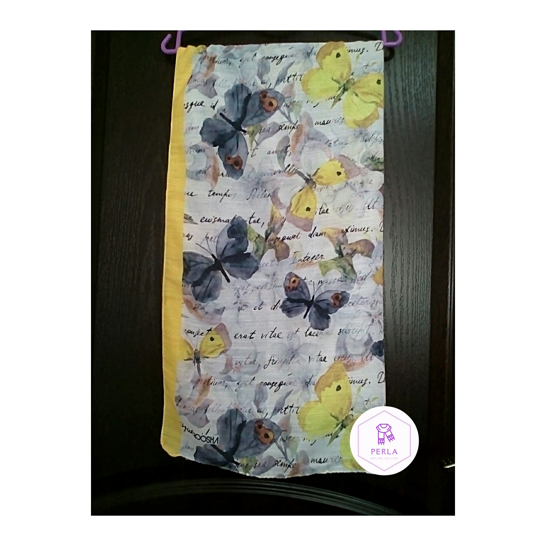 شال نخی طرحدار دوردوز