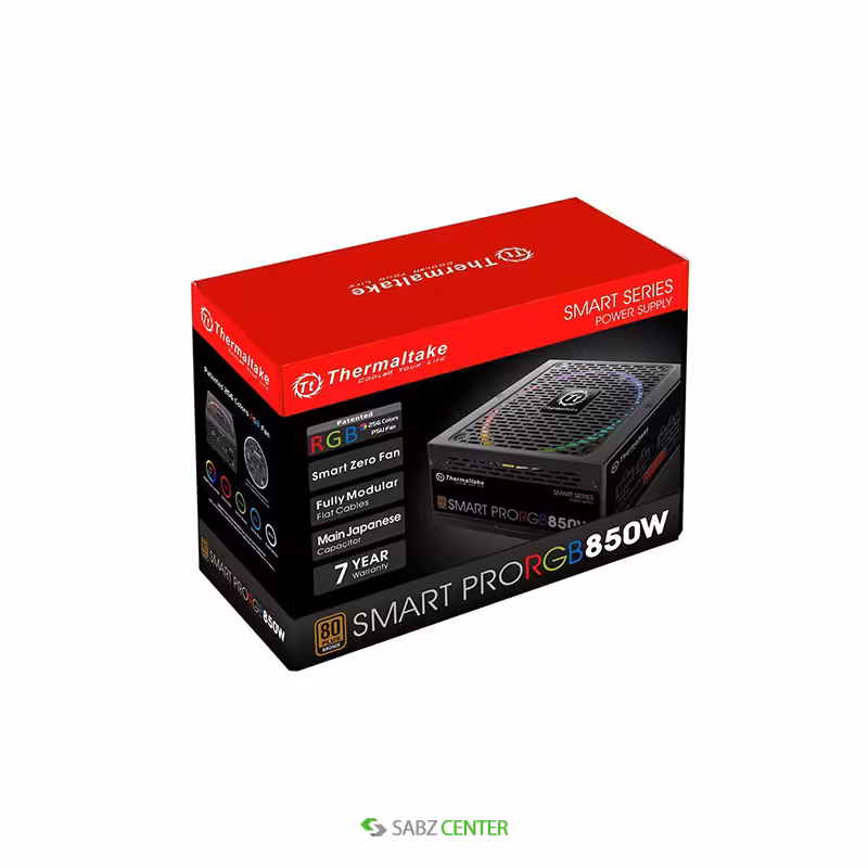 منبع تغذيه کامپيوتر ترمالتيک مدل Smart Pro RGB 850W Bronze