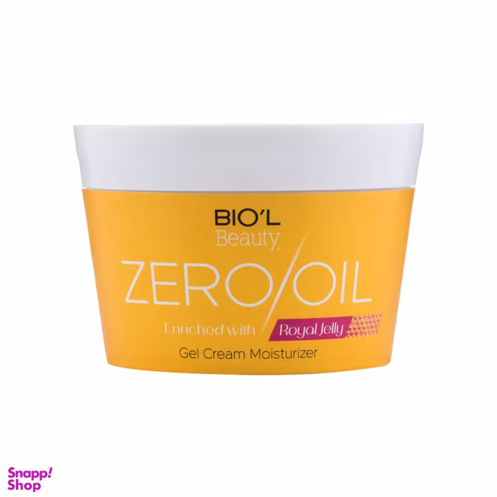 ژل کرم کاسه‌ای بیول (Biol) مدل Zero Oil حاوی رویال ژلی مناسب انواع پوست 200 میلی لیتر