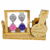 ساعت شنی مدل چوبی طرح گیتار