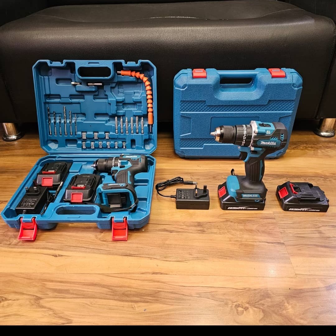 دریل شارژی 36ولت چکشی براشلس طرح ماکیتا 