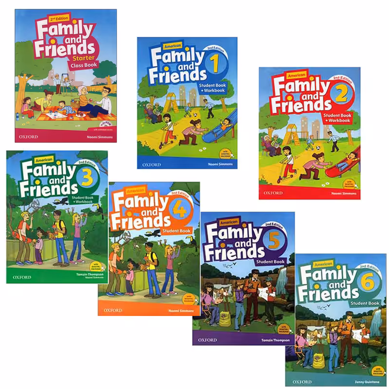 کتاب American Family and Friends Second Edition اثر Tamzin Thompson انتشارات oxford هفت جلدی