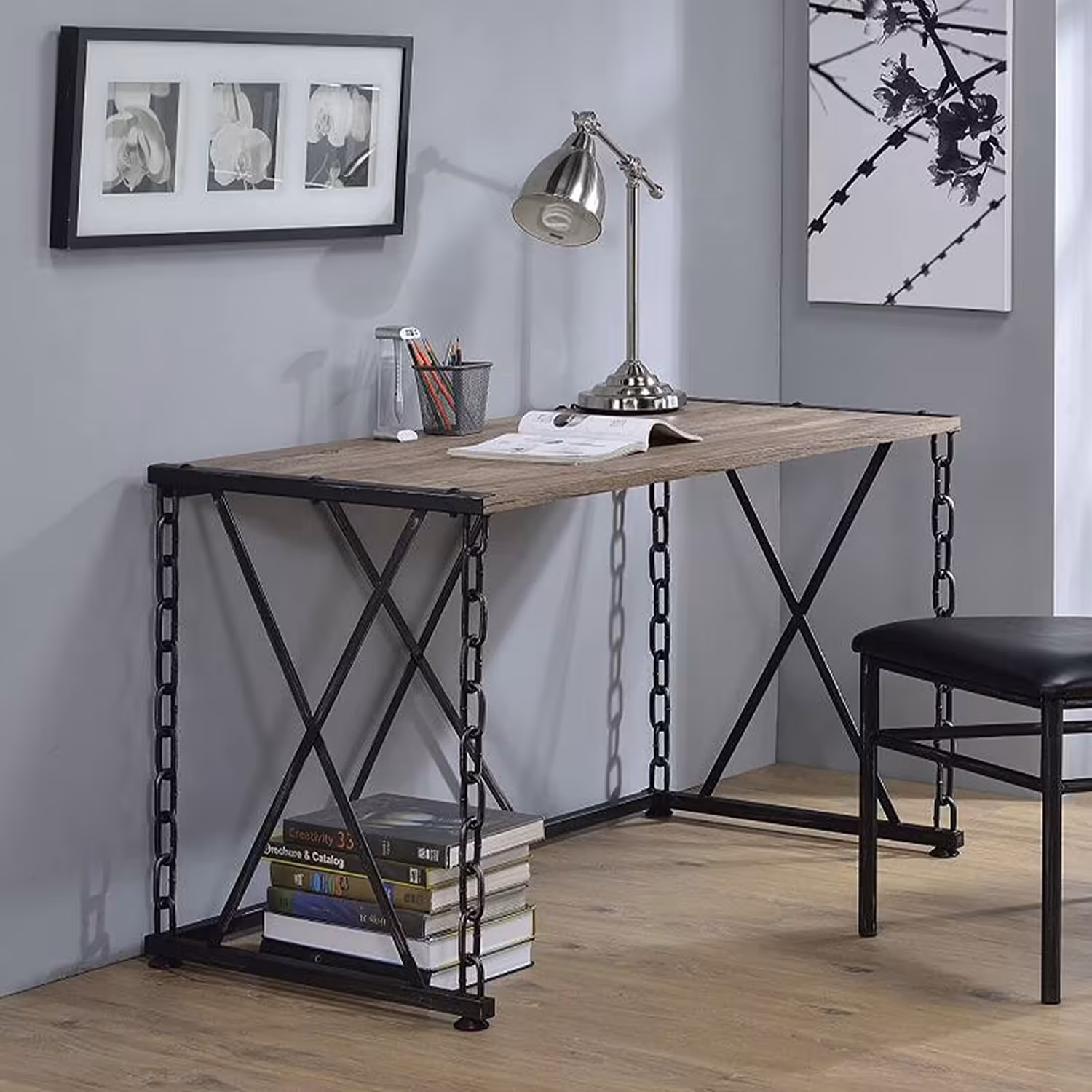 میز کامپیوتر چوب فلز  کد 1624(پس کرایه)