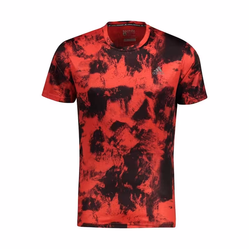 تیشرت ورزشی مردانه آدیداس مدل Tech-2202 چریکی قرمز