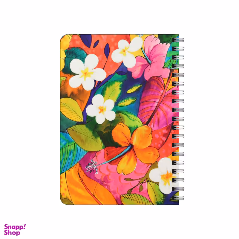 دفترچه یادداشت بامبیلیپ مدل چوبی طرح گل های رنگی در مرداب کد 1433187