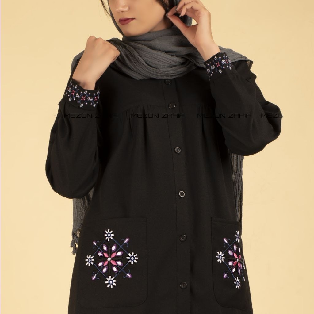 مانتو زنانه گلدوزی 