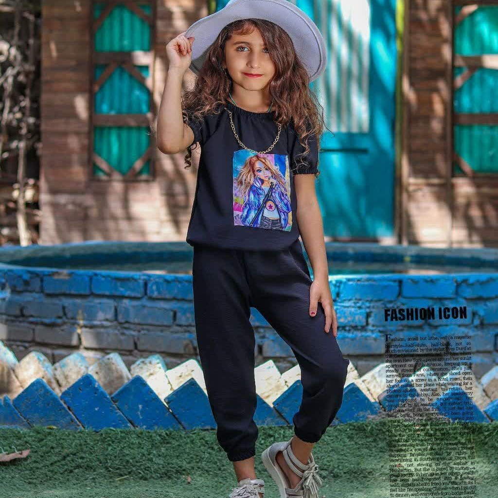 ست محرمی شومیز و شلوار ابروبادی