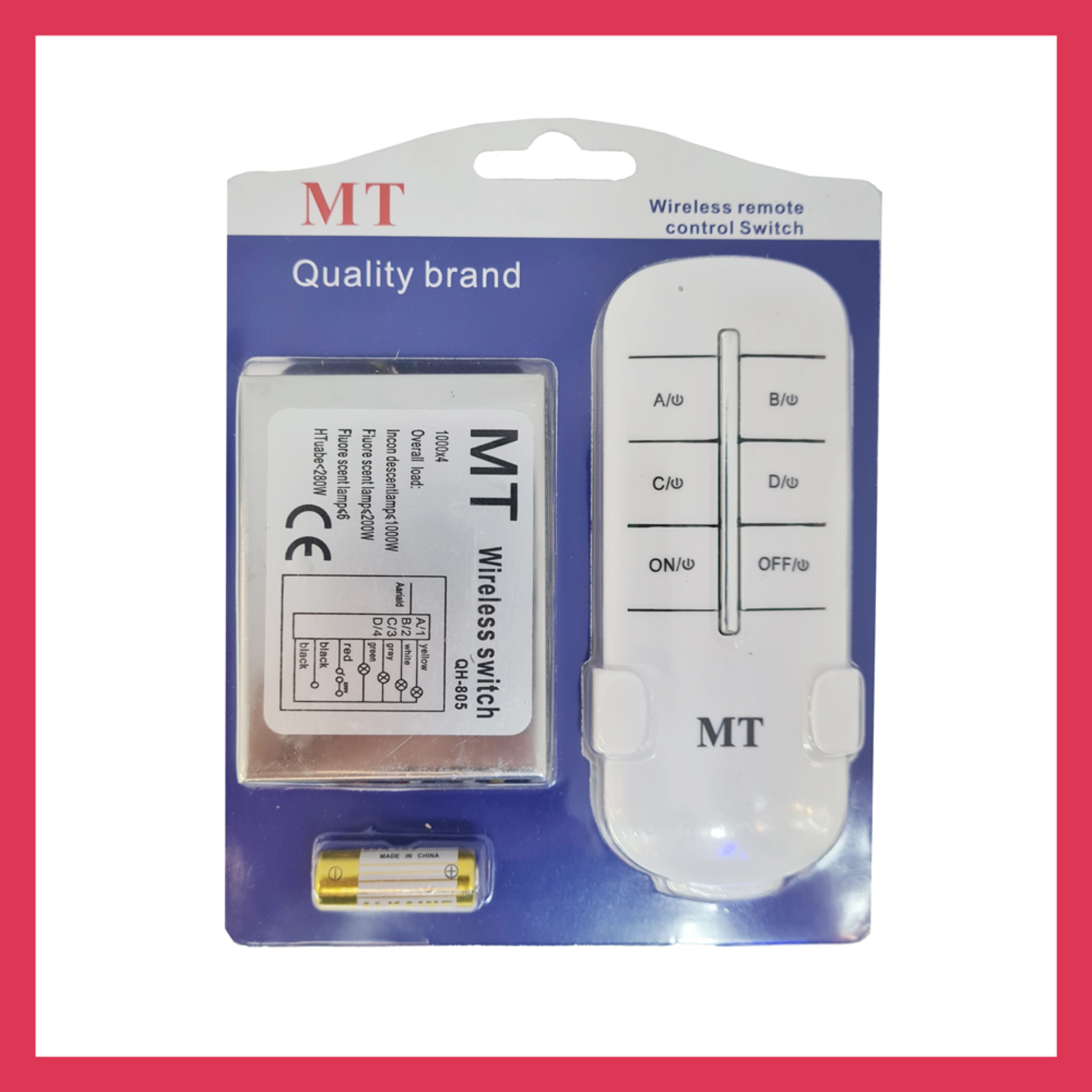 ریموت چهار کانال ام تی مدل m4x1000 فلزی