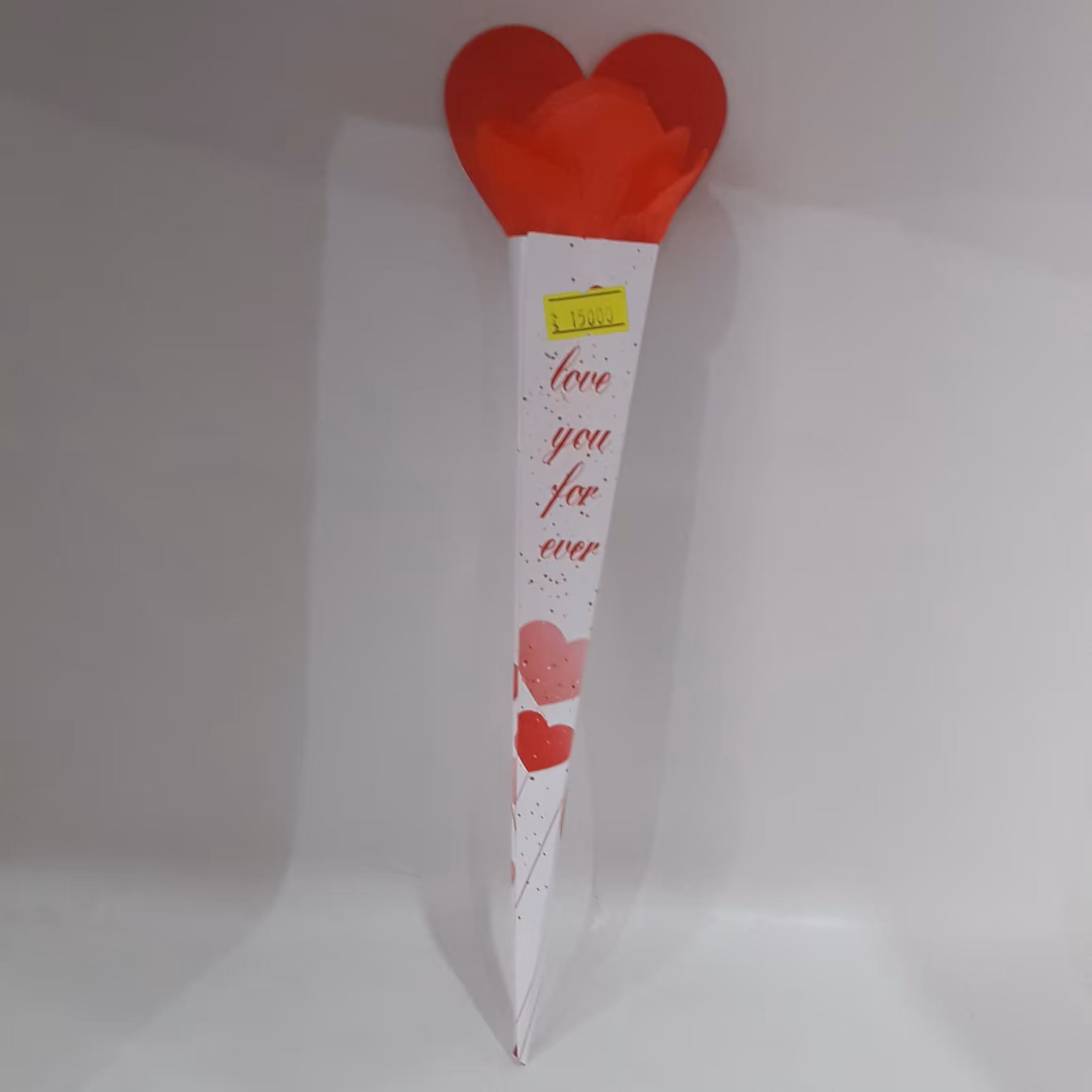 شاخه گل مصنوعی طرح قلب هرمی 