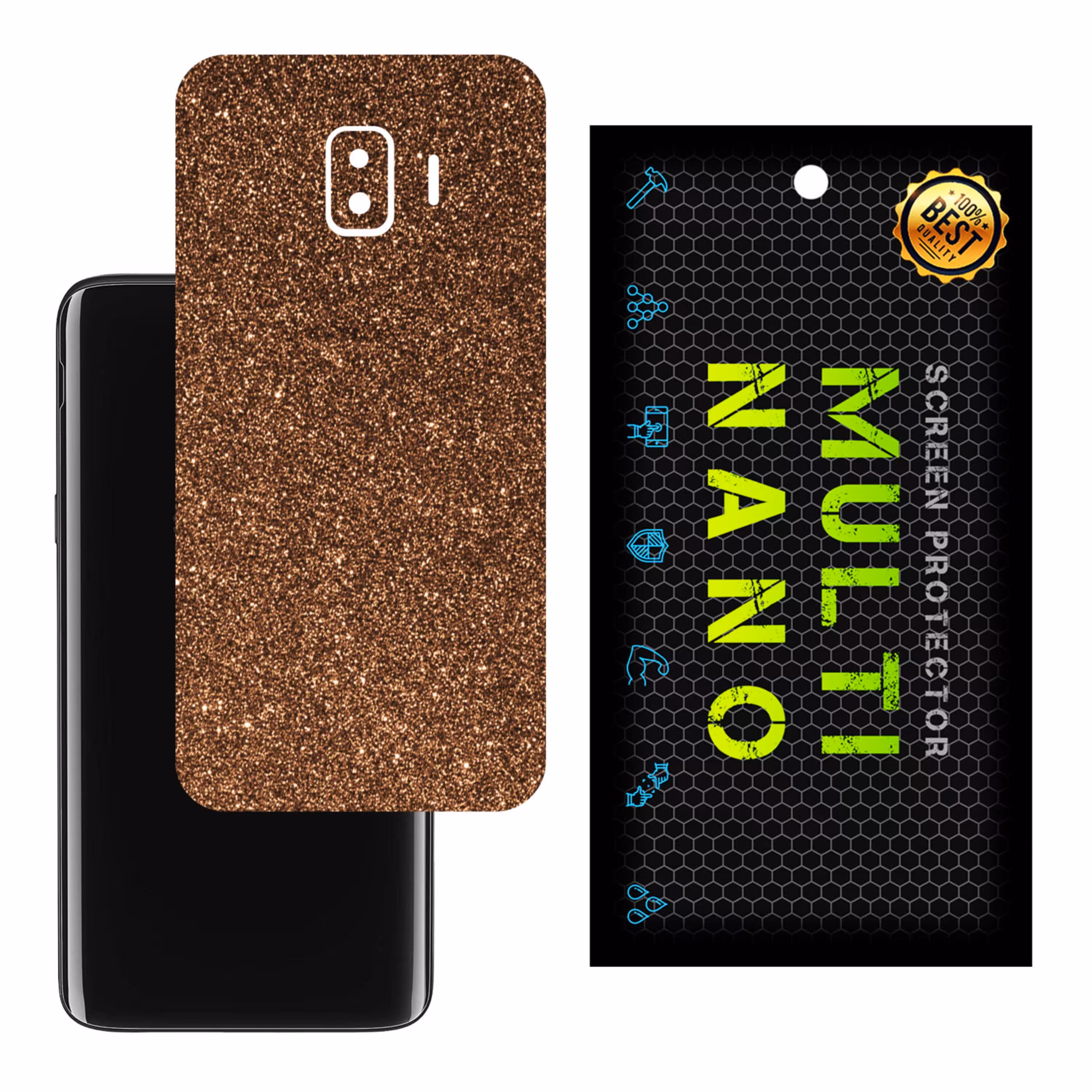 برچسب پوششی MultiNano مدل X-G1F-Bronze برای پشت موبایل سامسونگ J2 Core