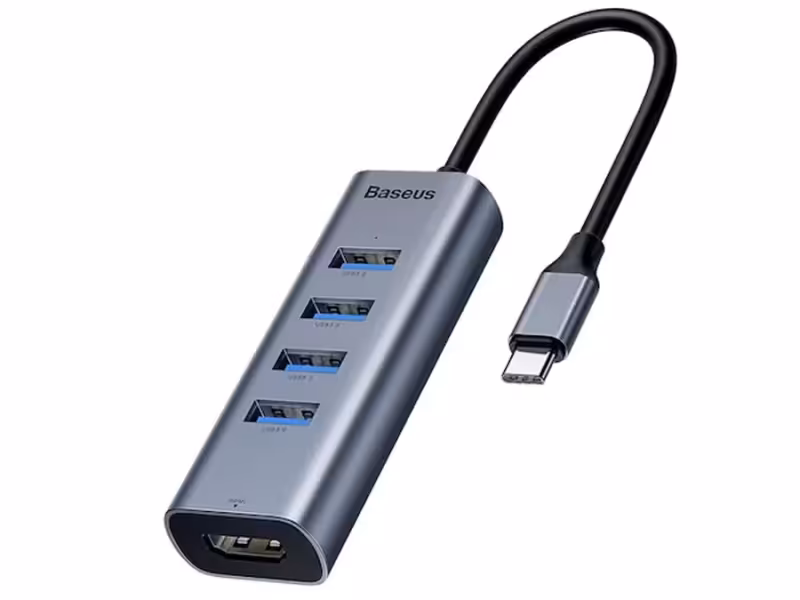 هاب آداپتور تایپ سی و اچ دی ام آی بیسوس Baseus CAHUB-N0G HUB Adapter
