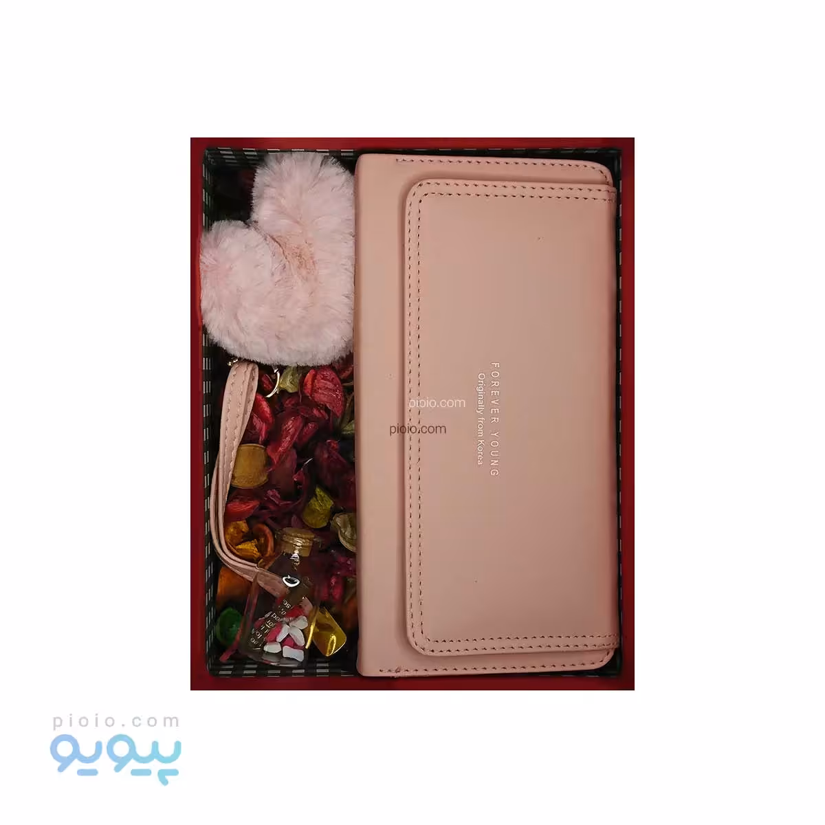 پک ولنتاین اقتصادی با کیف چرم صورتی