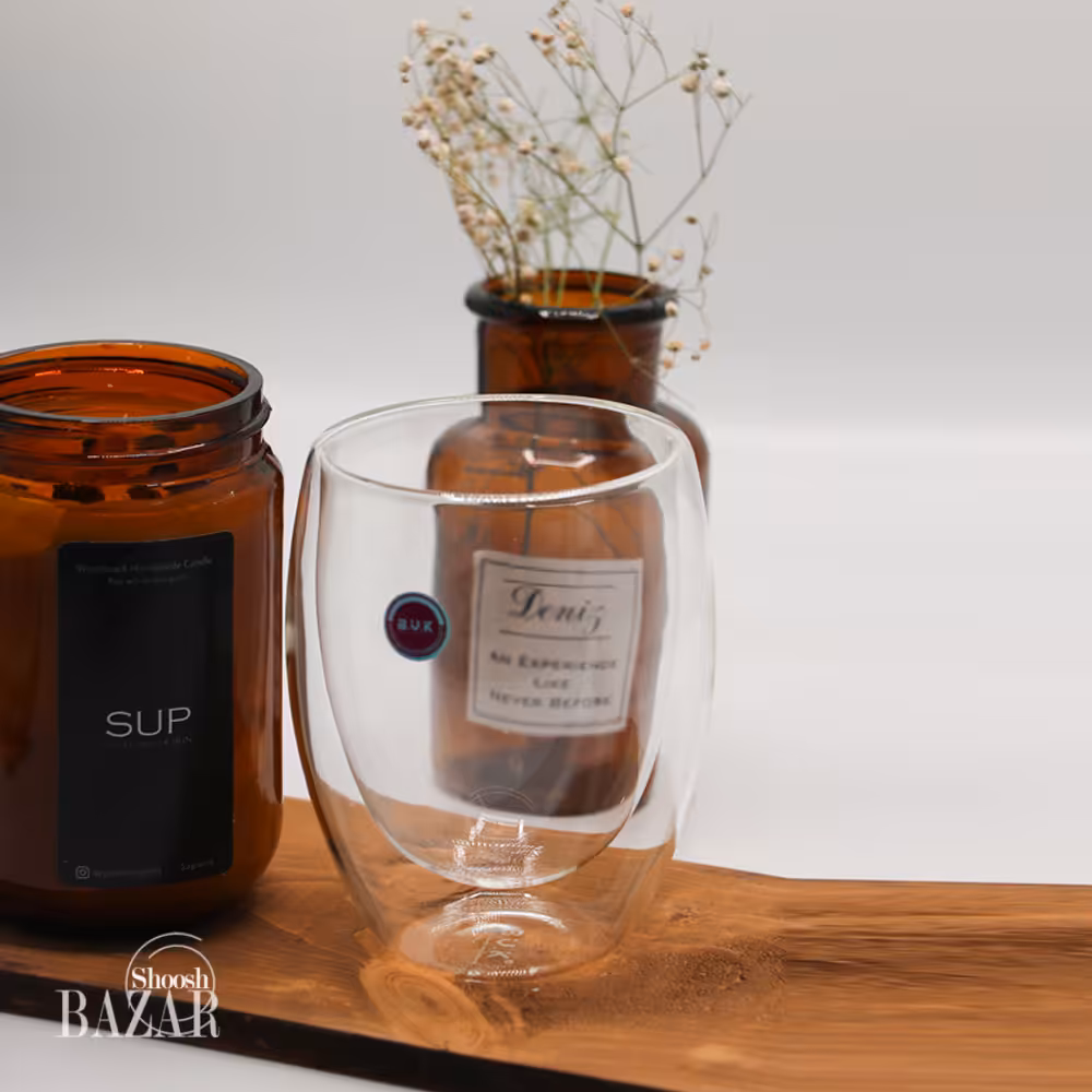 لیوان دو جداره بی دسته بی وی کی کد 315116 (دوعددی)