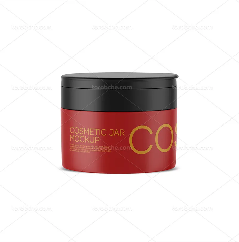 موکاپ PSD قوطی کرم | گرافیک با طعم تربچه