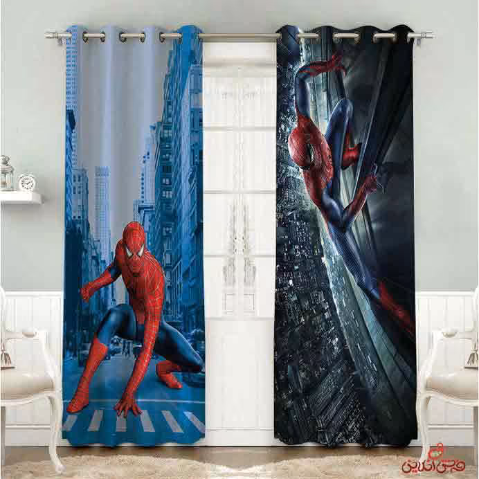 پرده 2عددی کودک طرح مرد عنکبوتی کد 2469