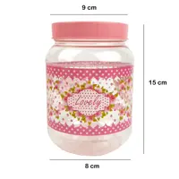 بانکه پلاستیکی لاولی طرح گل سایز 2 کد TIK1118F