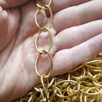 زنجیر طلایی بزرگ 12 میل 1 متر