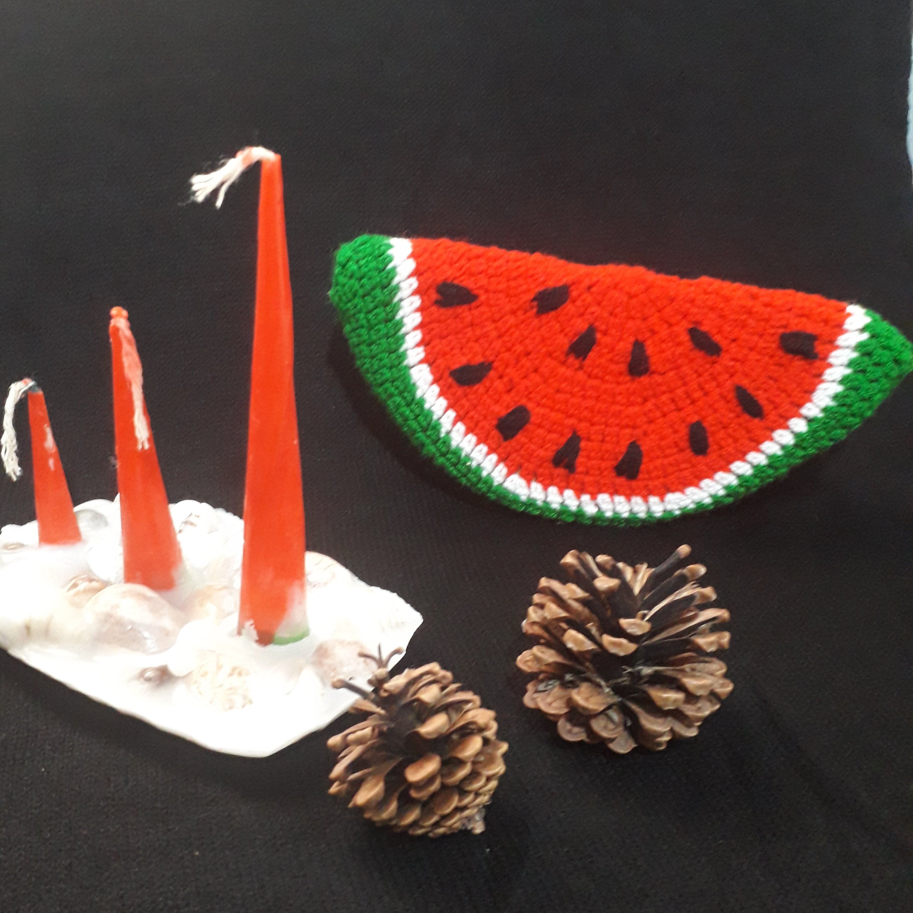 هندوانه یلدا قلاب بافی