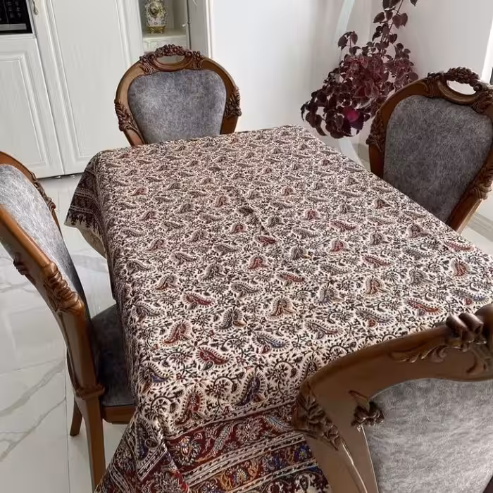 سفره ورومیزی قلمکاری سنتی سایز 2متریسلسله