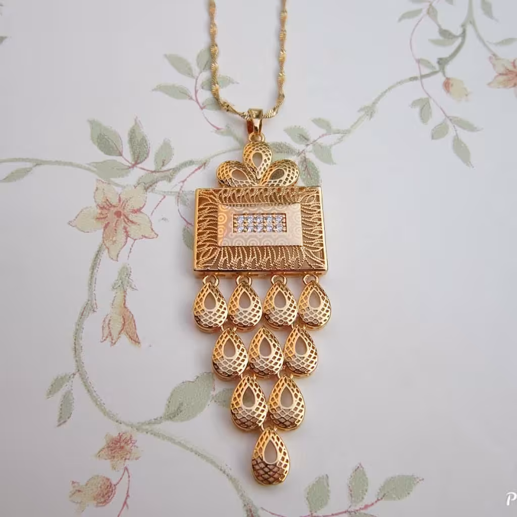 گردنبندرنگ ثابت طرح طلا عیار18کیفیت عالی کد1