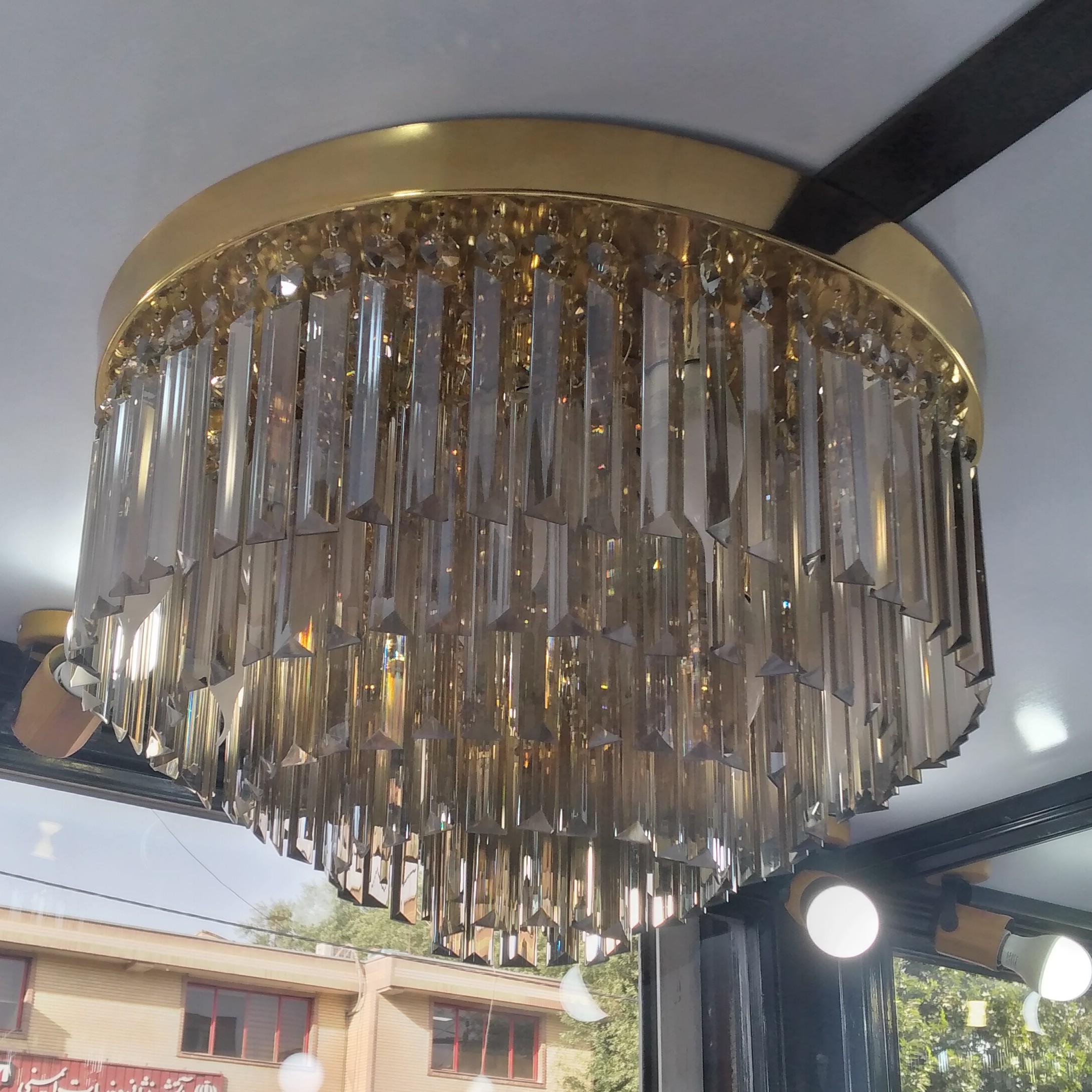 لوستر کریستالی قطر 50  بیست و یک شعله  (پسکرایه)