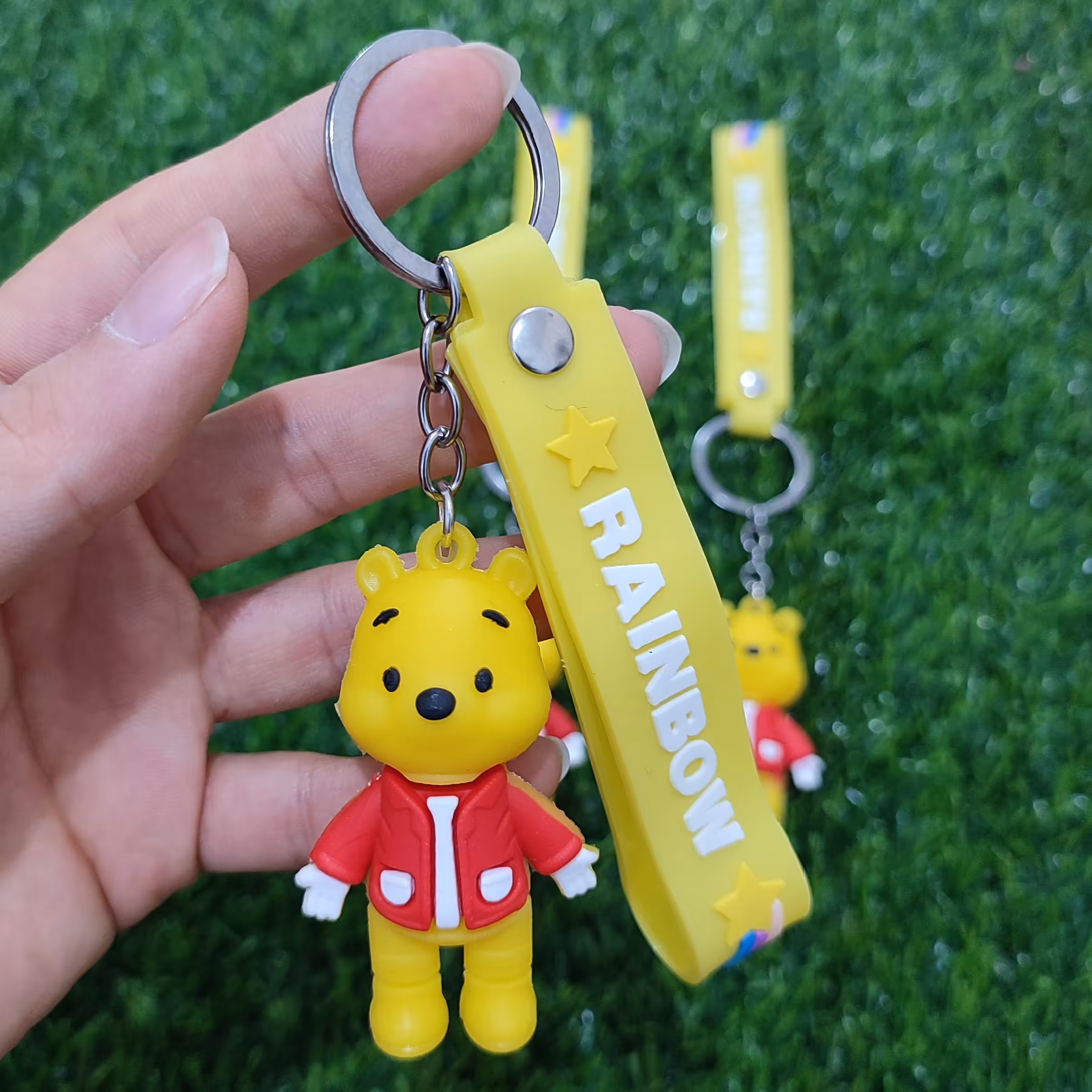 جاکلیدی فانتزی پو ـــ سرکلیدی یا جا سویچی آویز کیف و کوله سیلیکونی ضد آب (جوجه شاپ )