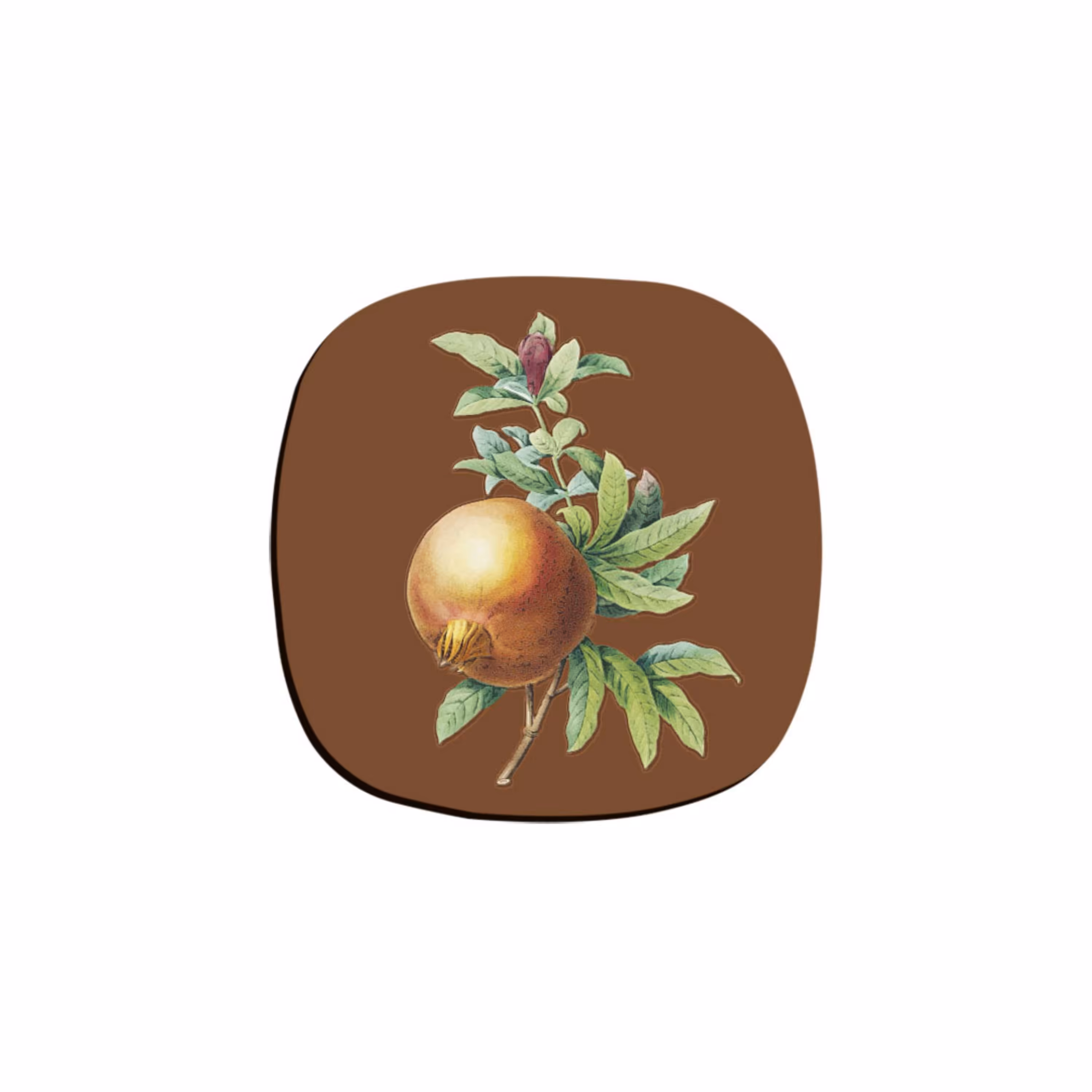 زیرلیوانی ترمه طراحان ایده مدل شاخه انار (قهوه ای) کد cfp1750